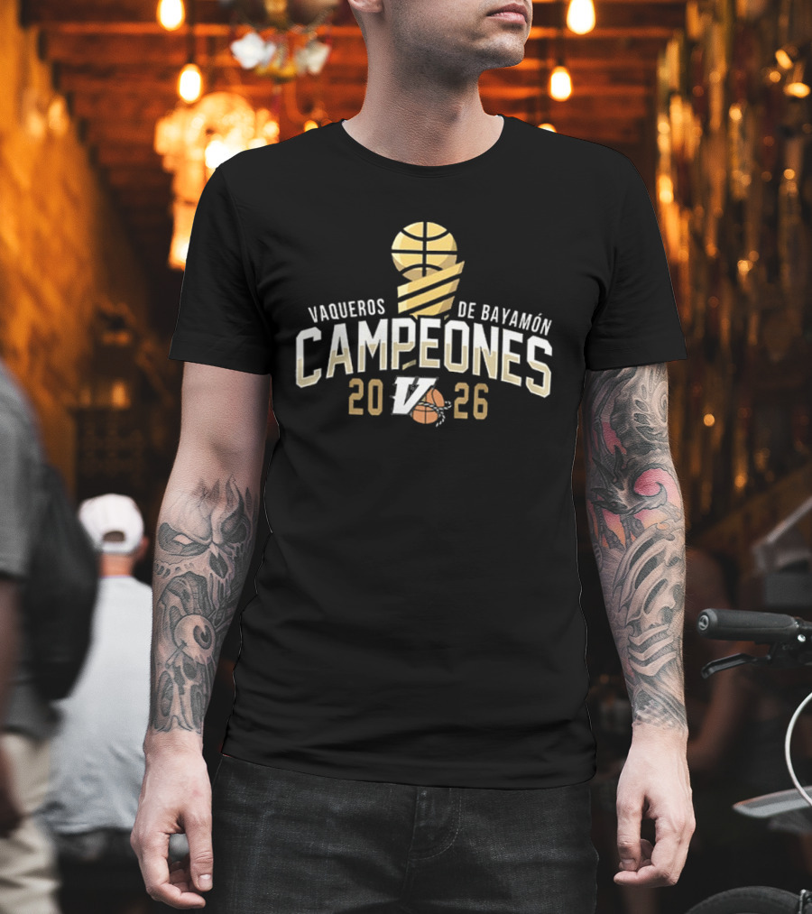 Vaqueros De Bayamon 2026 Campeones Trophy Basketball 18 BSN T-Shirt
