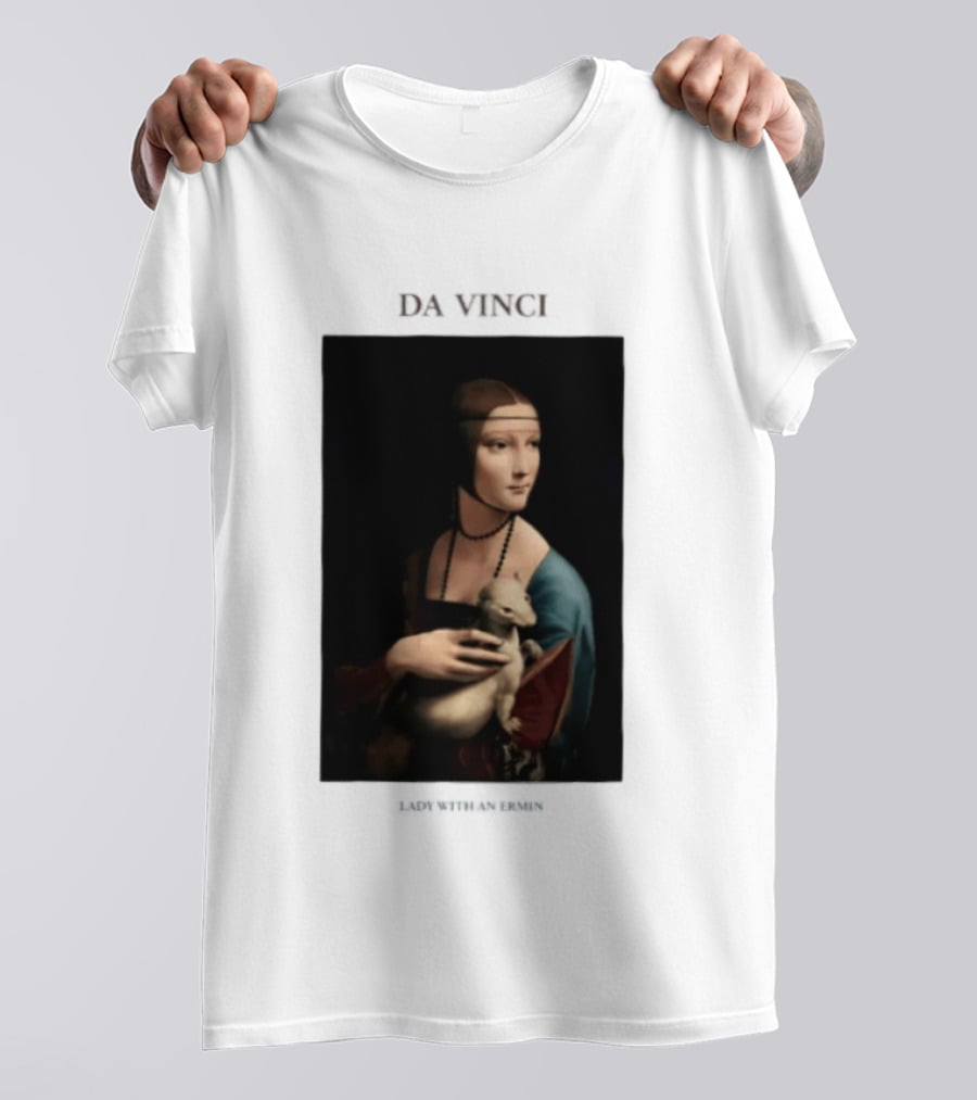 Lady With An Ermine Leonardo Da Vinci Painting Da Vinci T-Shirt