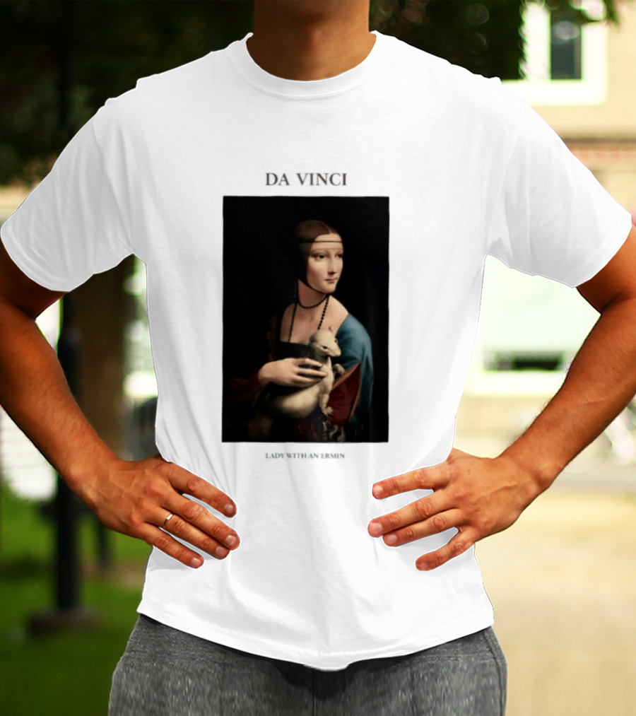 Lady With An Ermine Leonardo Da Vinci Painting Da Vinci T-Shirt