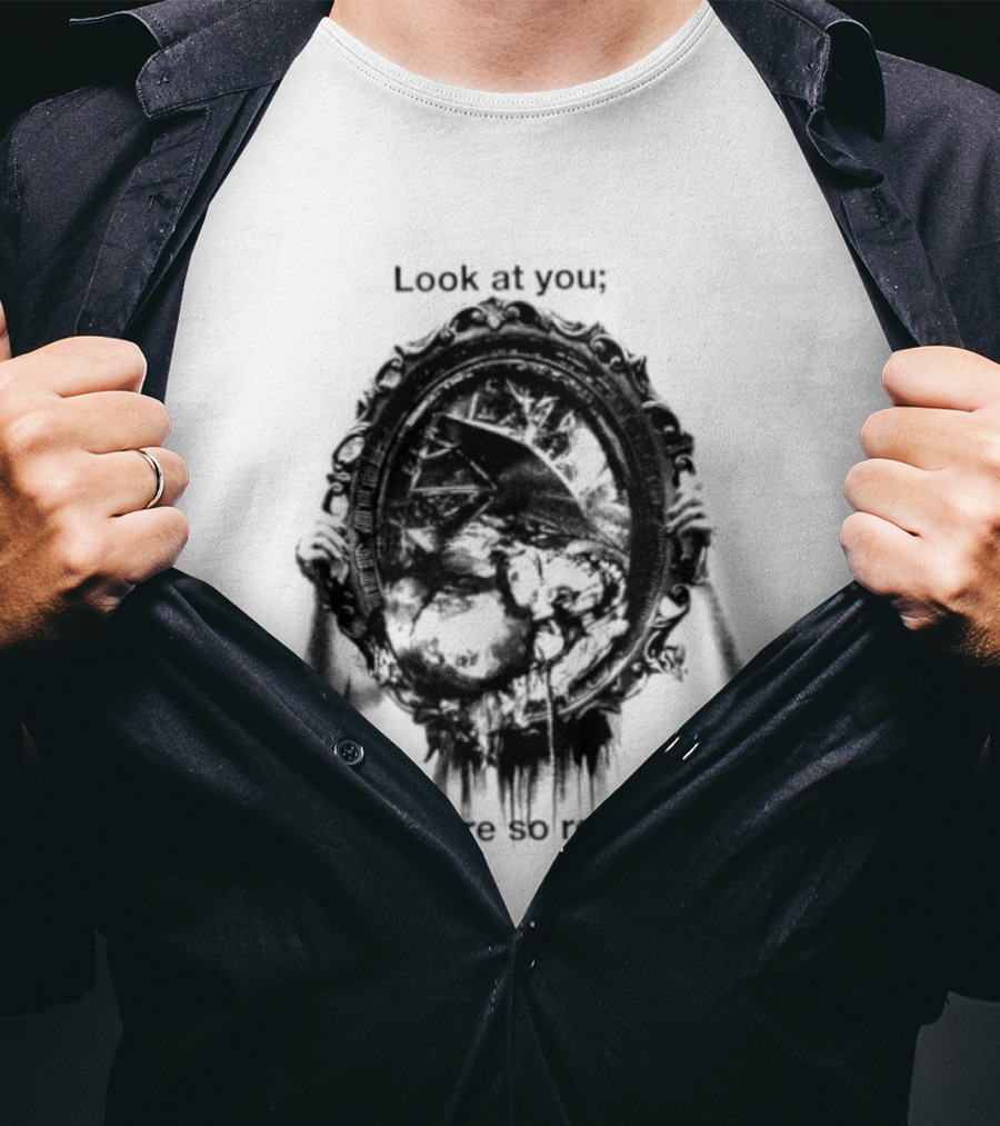 Look At You You're So Rotten Gothic Skull Mirror T-Shirt