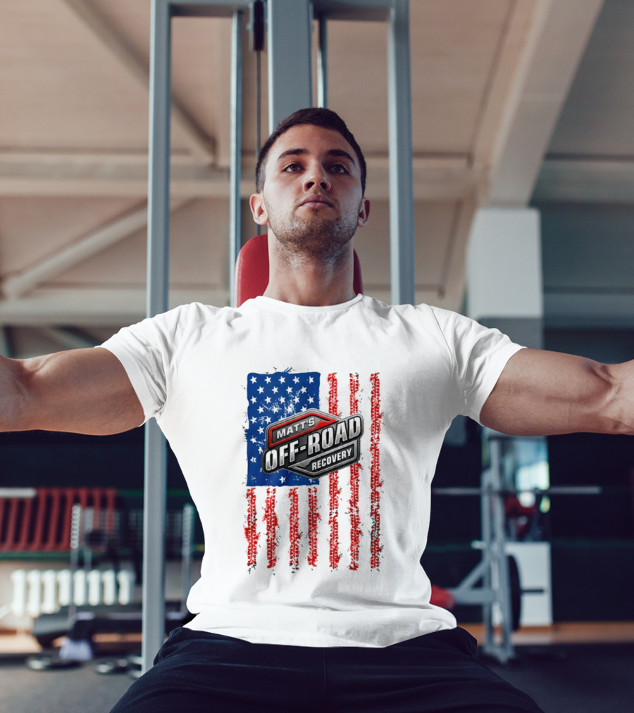 Matt's Off Road Recovery Patriotic Stars And Stripes T-Shirt