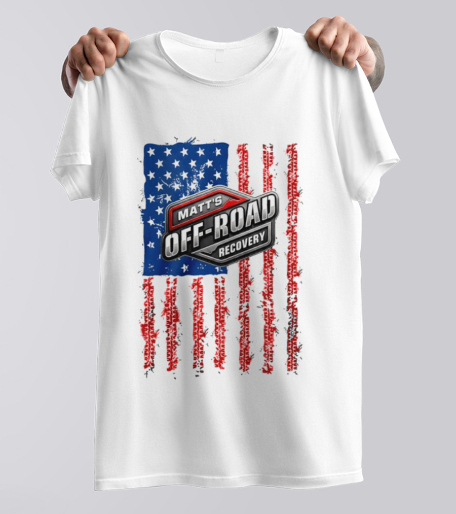 Matt's Off Road Recovery Patriotic Stars And Stripes T-Shirt