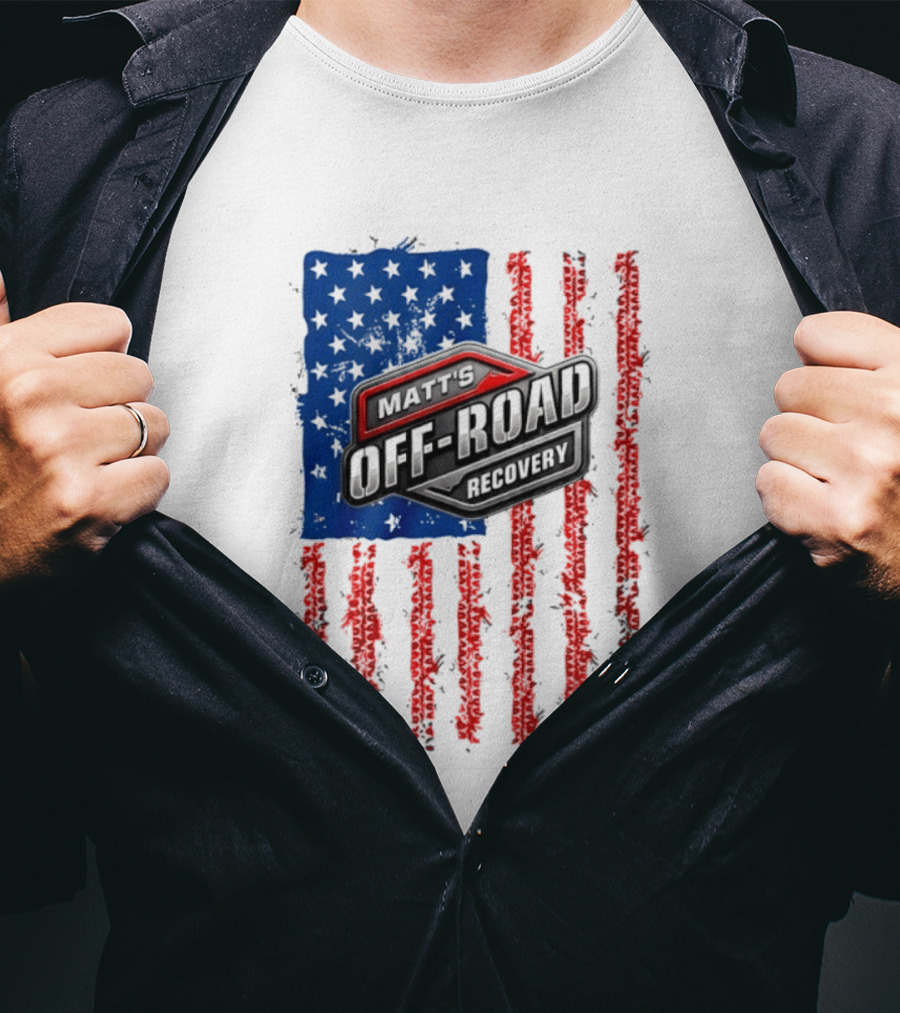 Matt's Off Road Recovery Patriotic Stars And Stripes T-Shirt