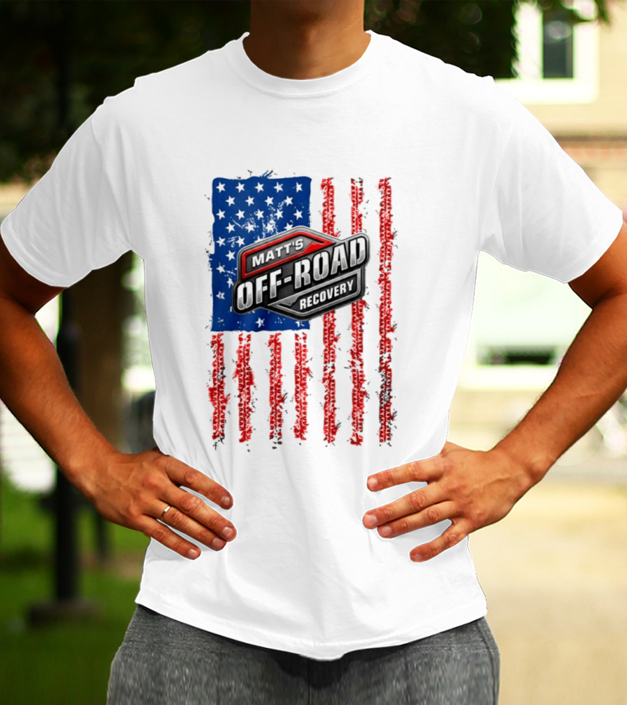 Matt's Off Road Recovery Patriotic Stars And Stripes T-Shirt