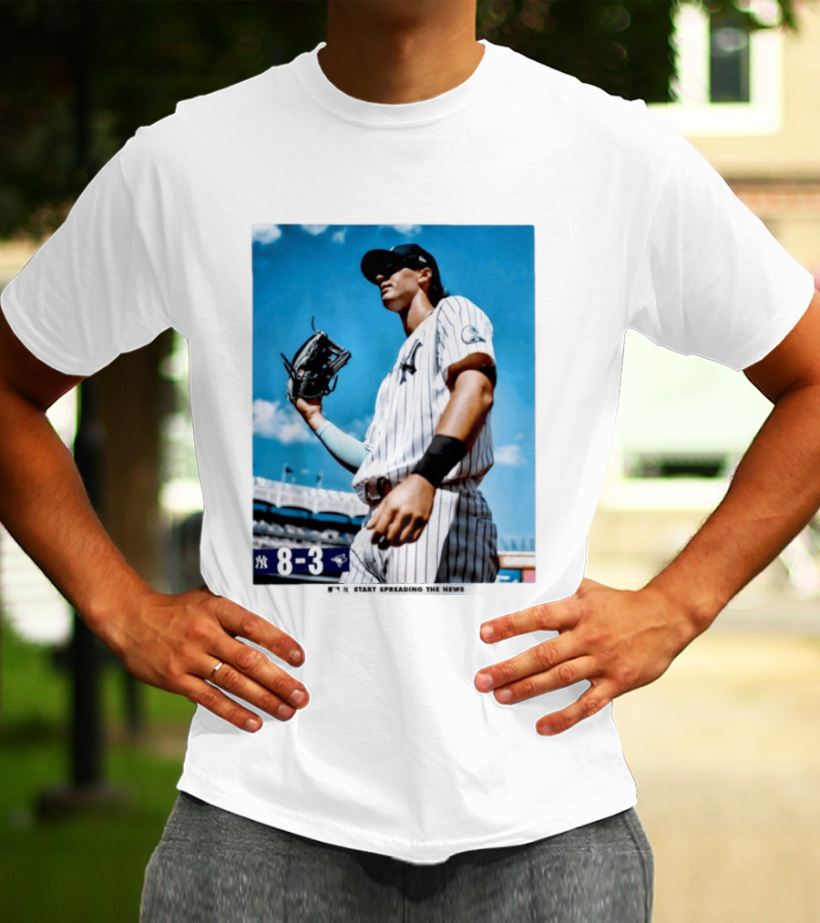New York Yankees Player 8 3 Start Spreading The News T-Shirt