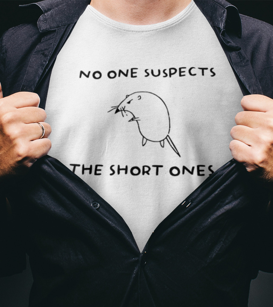 No One Suspects The Short Ones Rat Print T-Shirt
