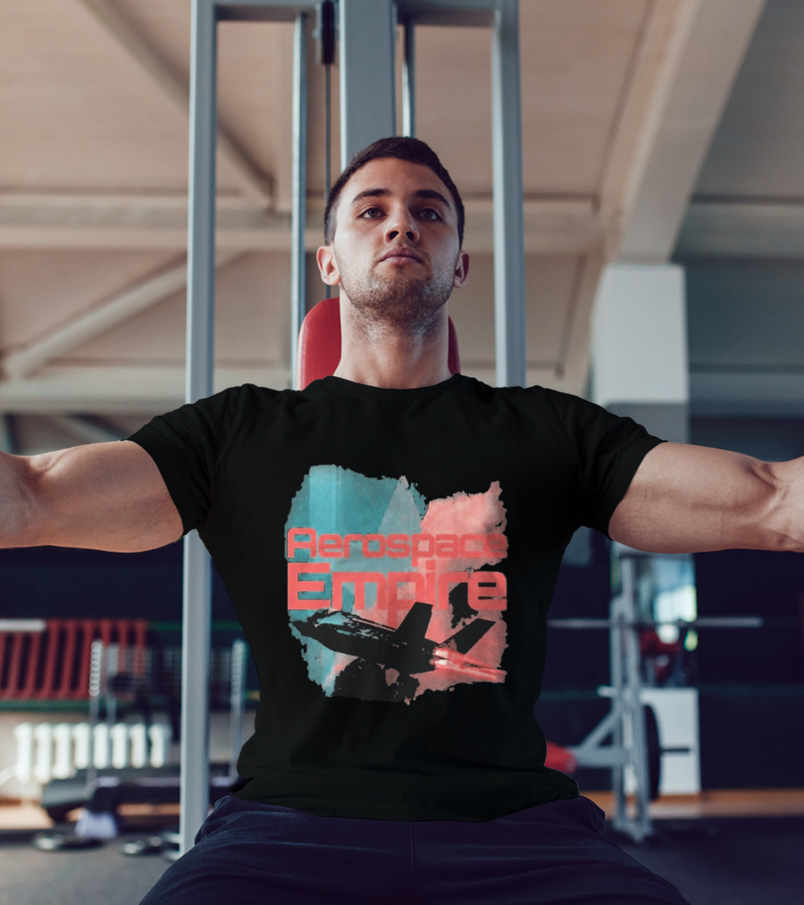 Aerospace Empire Futuristic Jet With Vapor Trails And Vibrant Color Palette T-Shirt