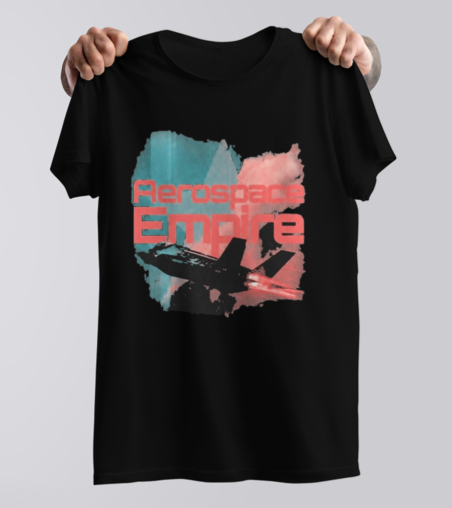 Aerospace Empire Futuristic Jet With Vapor Trails And Vibrant Color Palette T-Shirt