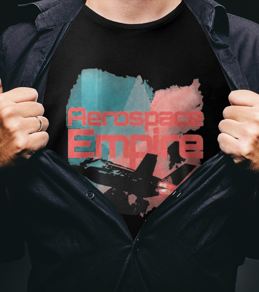 Aerospace Empire Futuristic Jet With Vapor Trails And Vibrant Color Palette T-Shirt
