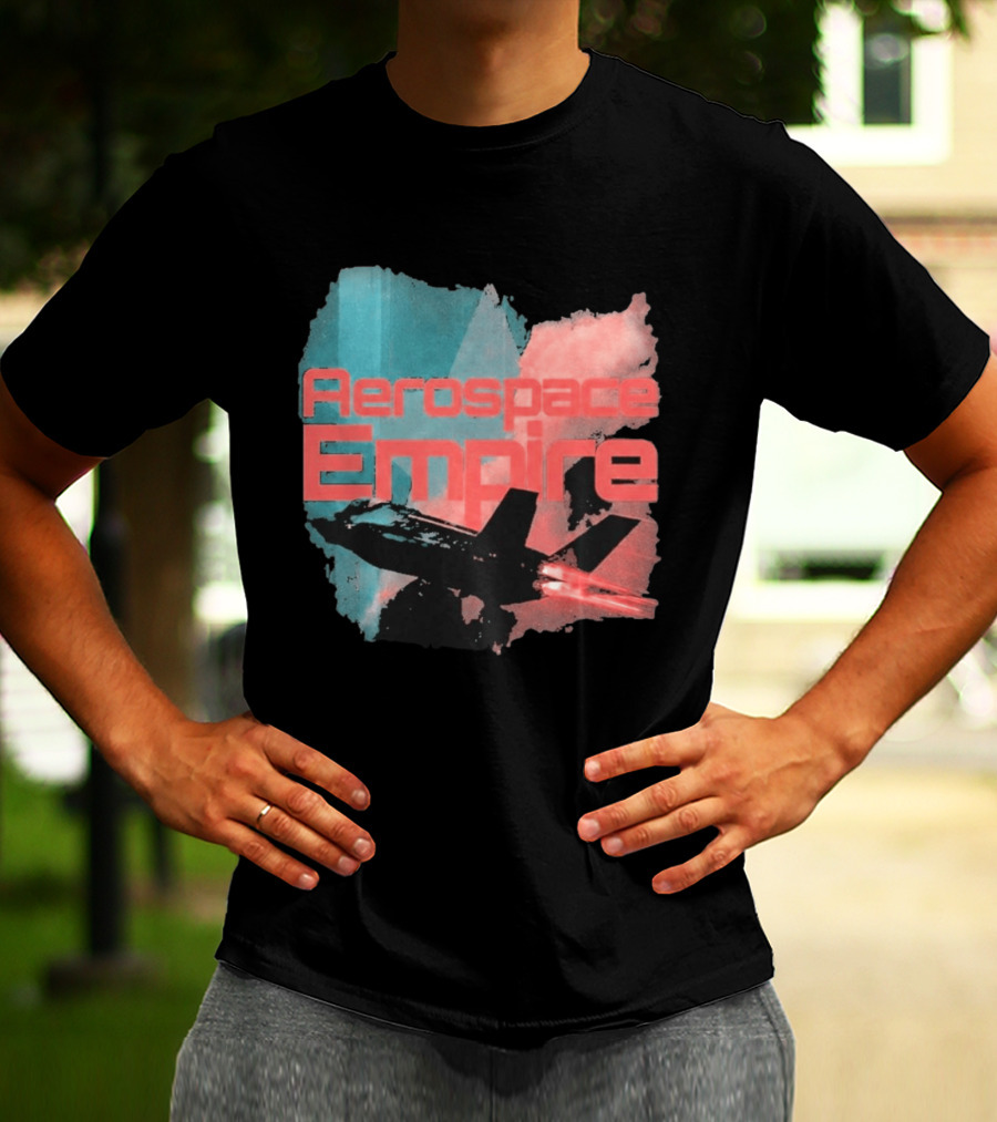 Aerospace Empire Futuristic Jet With Vapor Trails And Vibrant Color Palette T-Shirt