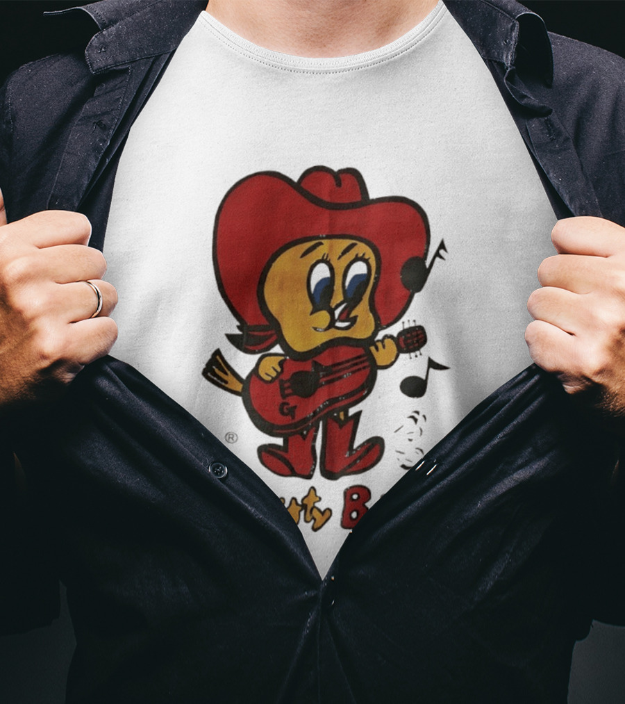 Twitty Bird Cowboy Musician Playing Guitar T-Shirt