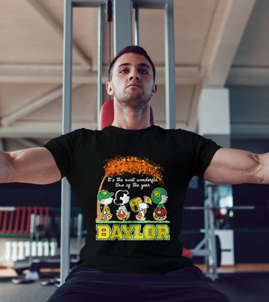 Baylor Bears Peanuts It's The Most Wonderful Time Of The Year Halloween 2026 Charlie Brown Snoopy Woodstock T-Shirt