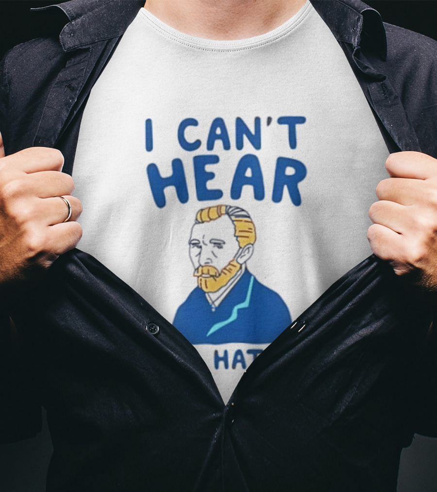 Van Gogh I Can't Hear The Haters Blue T-Shirt