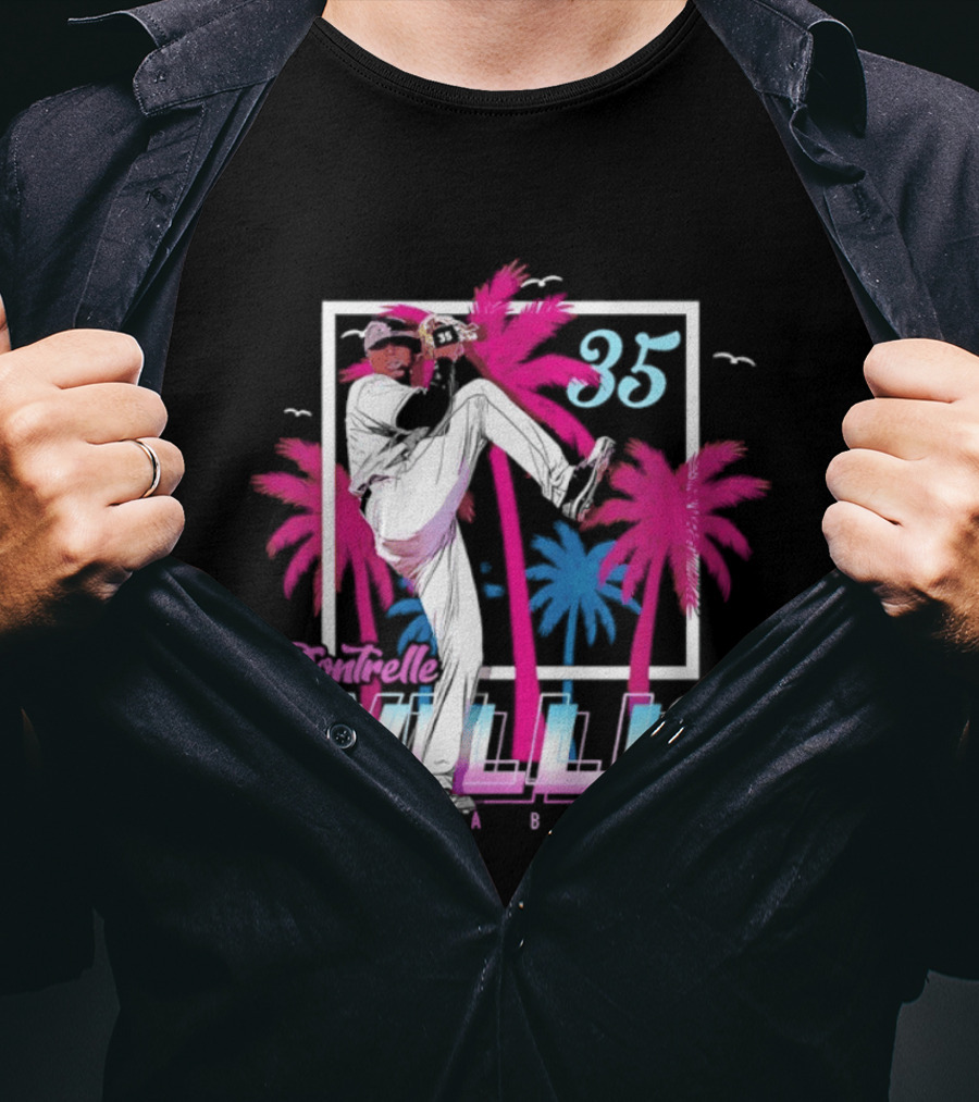 Dontrelle Willis 35 Florida Baseball Palm Trees T-Shirt