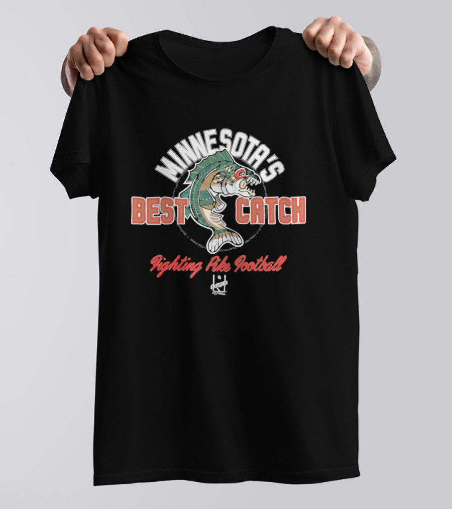 Minnesota's Best Catch Fighting Pike Football T-Shirt