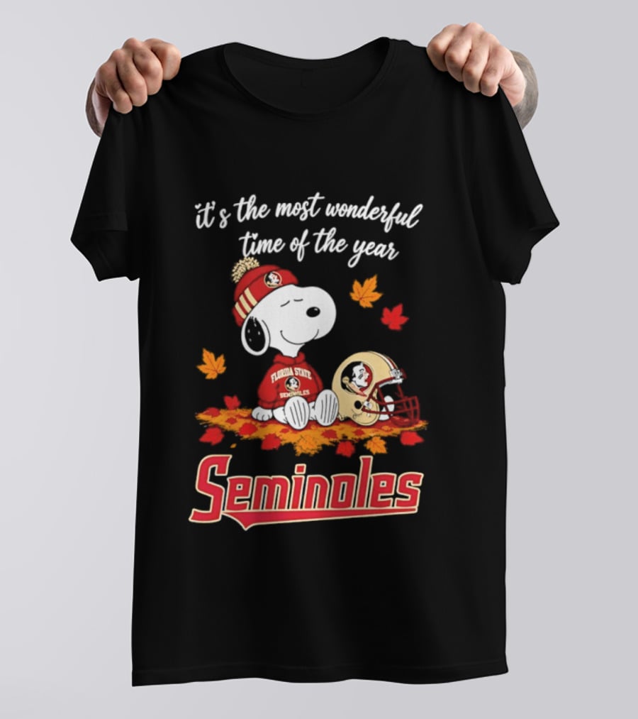 It's The Most Wonderful Time Of The Year Snoopy Florida State Seminoles T-Shirt