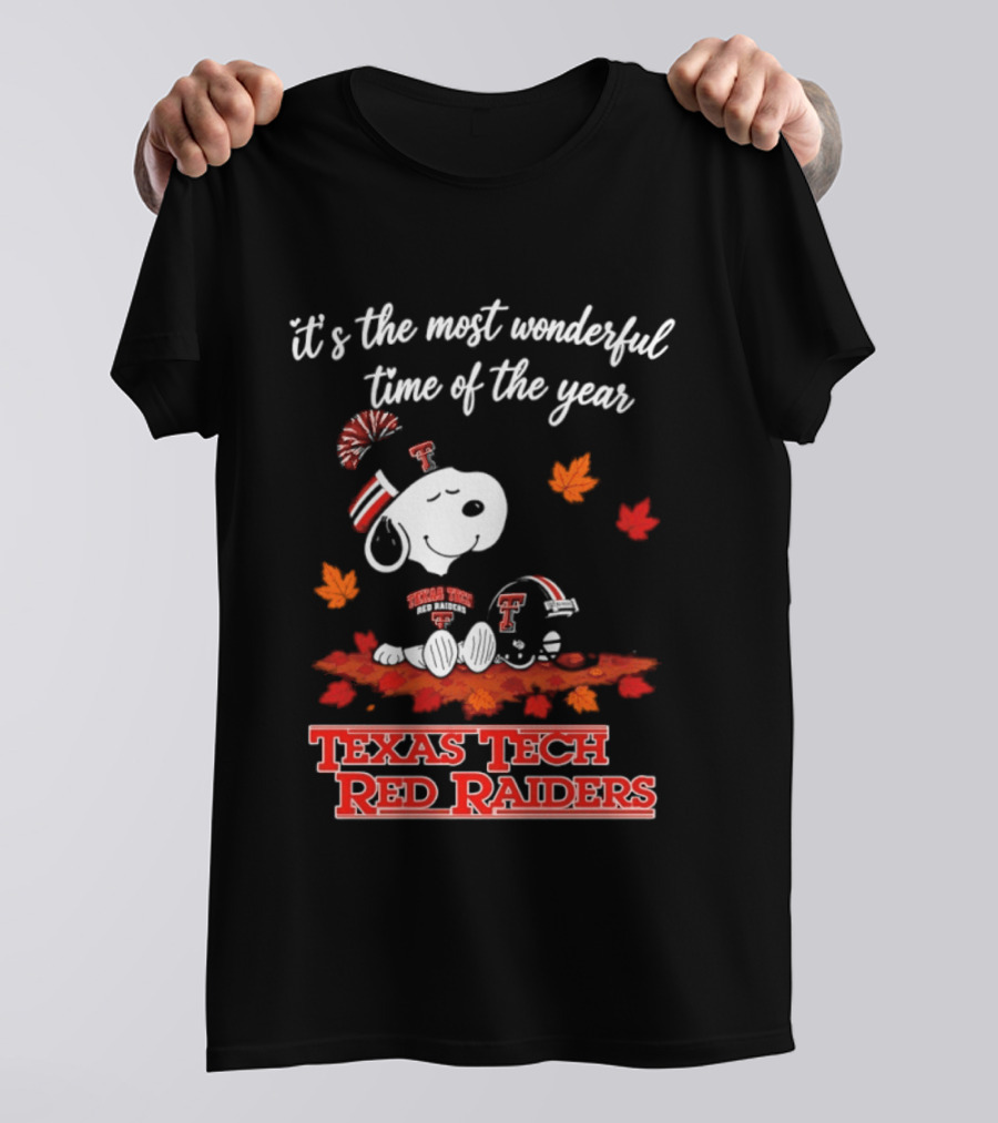 It's The Most Wonderful Time Of The Year Snoopy Texas Tech Red Raiders 2026 Halloween T-Shirt
