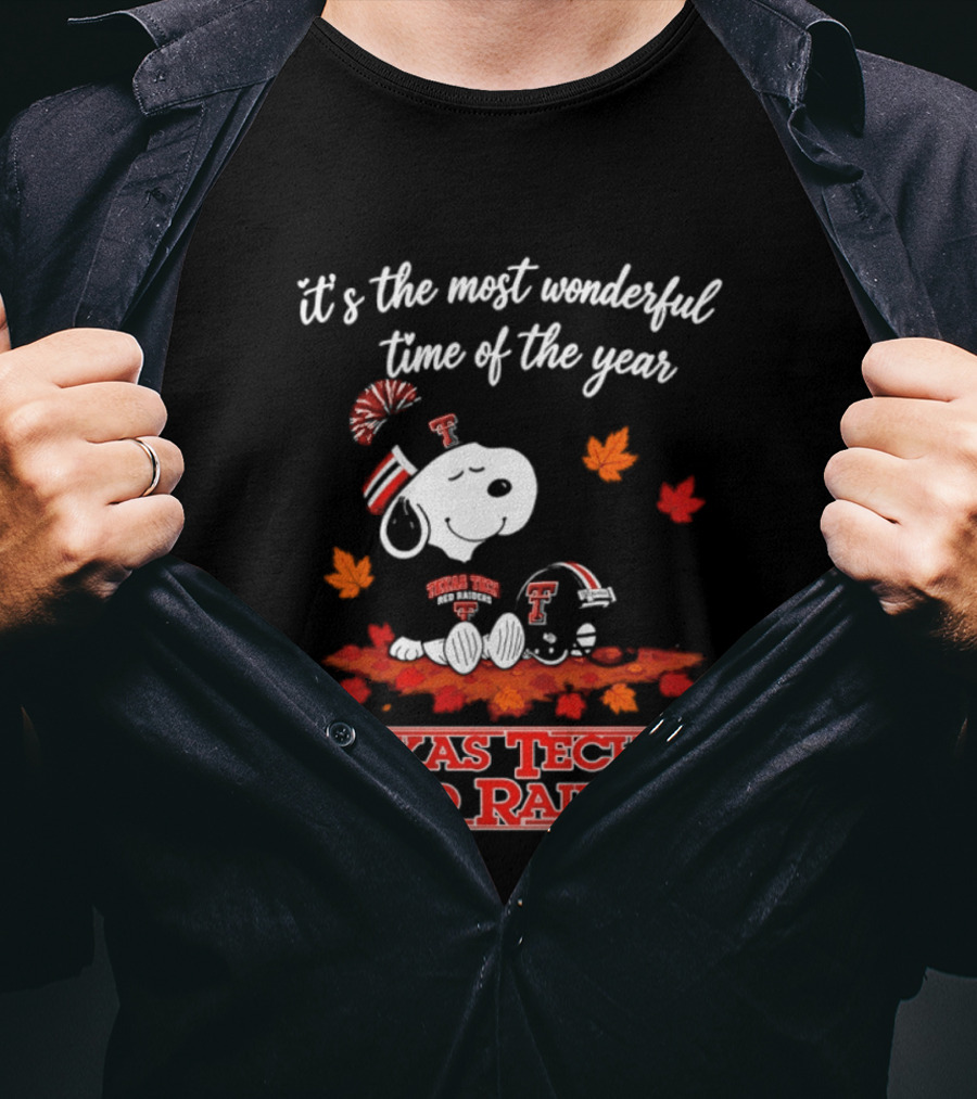 It's The Most Wonderful Time Of The Year Snoopy Texas Tech Red Raiders 2026 Halloween T-Shirt