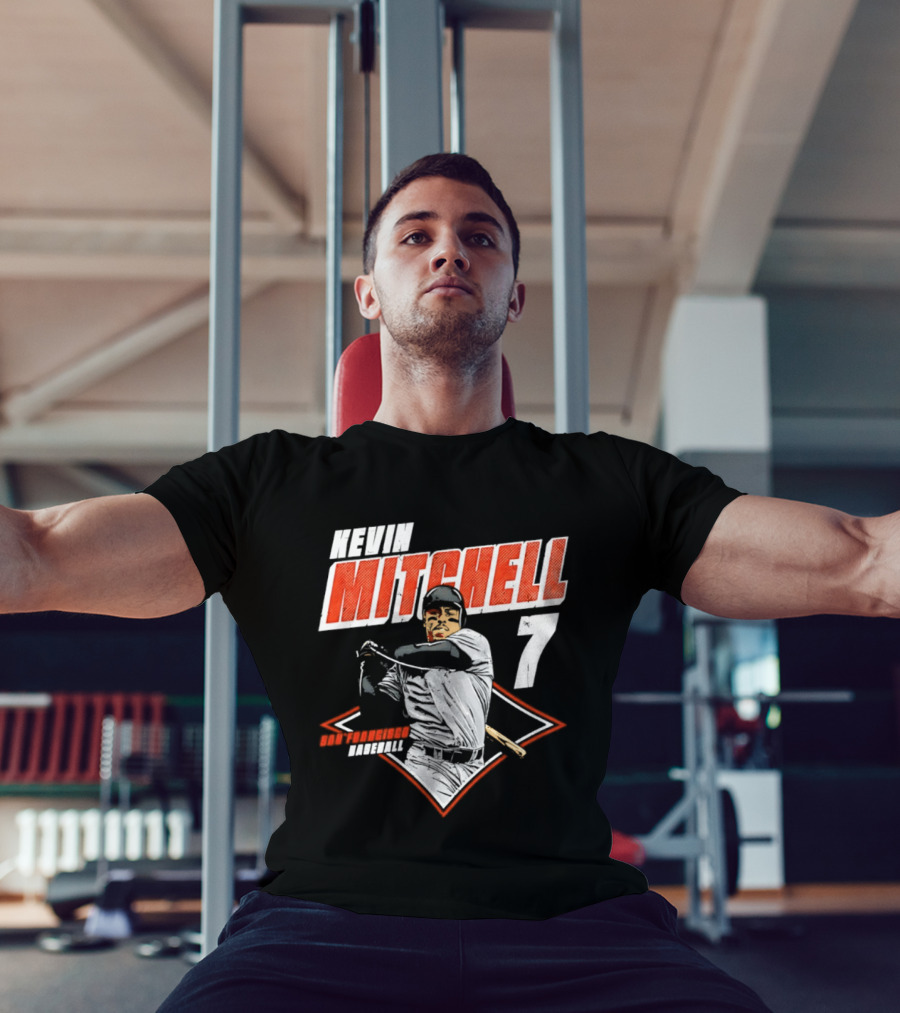 Kevin Mitchell 7 San Francisco Giants Baseball Diamond T-Shirt