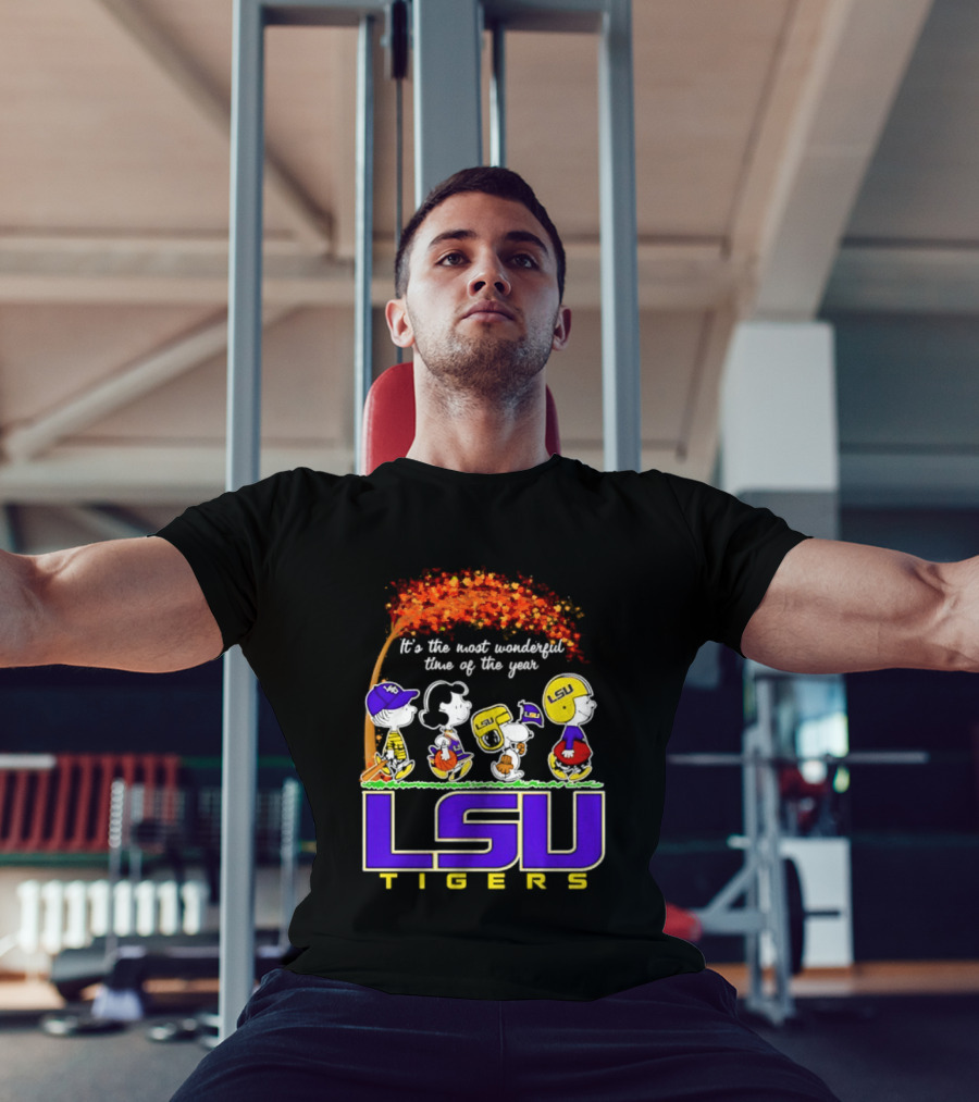 LSU Tigers Peanuts It's The Most Wonderful Time Of The Year Halloween 2026 T-Shirt