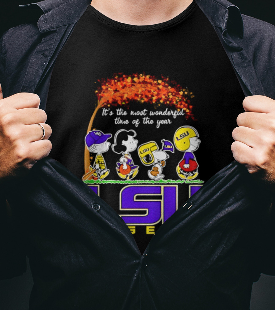 LSU Tigers Peanuts It's The Most Wonderful Time Of The Year Halloween 2026 T-Shirt