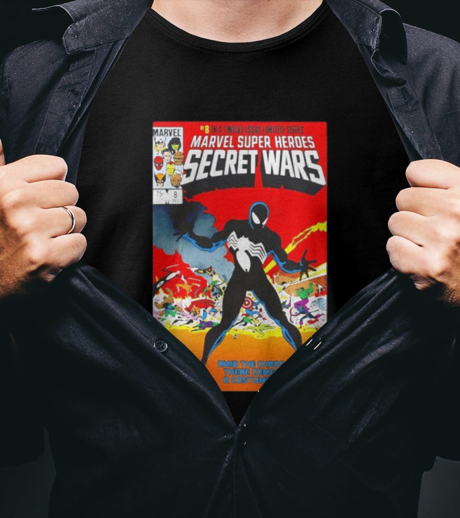 Marvel Super Heroes Secret Wars Number 8 Black Costume Amid The Chaos There Comes A Costume T-Shirt