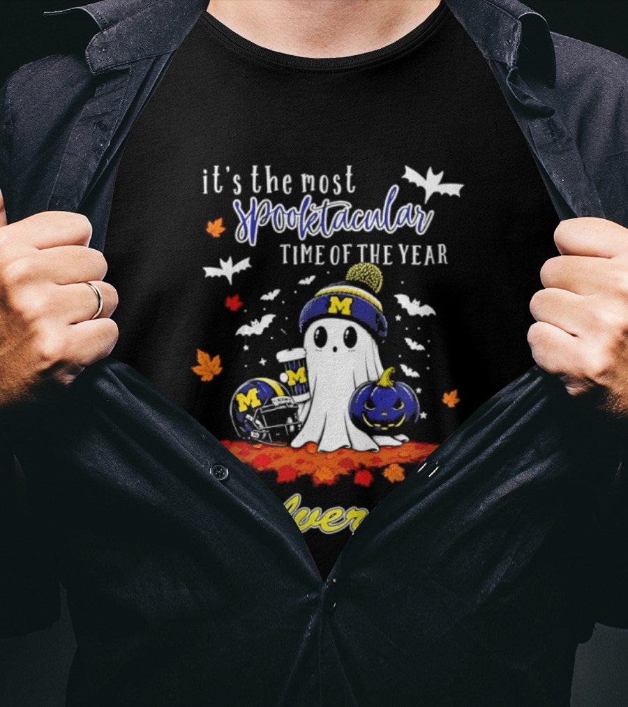 Michigan Wolverines Spooktacular Halloween Ghost Fest 2026 It's The Most Wonderful Time Of The Year T-Shirt