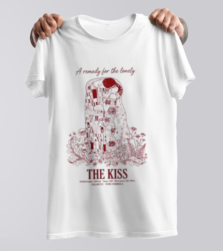 A Remedy For The Lonely The Kiss Embrace With Floral T-Shirt
