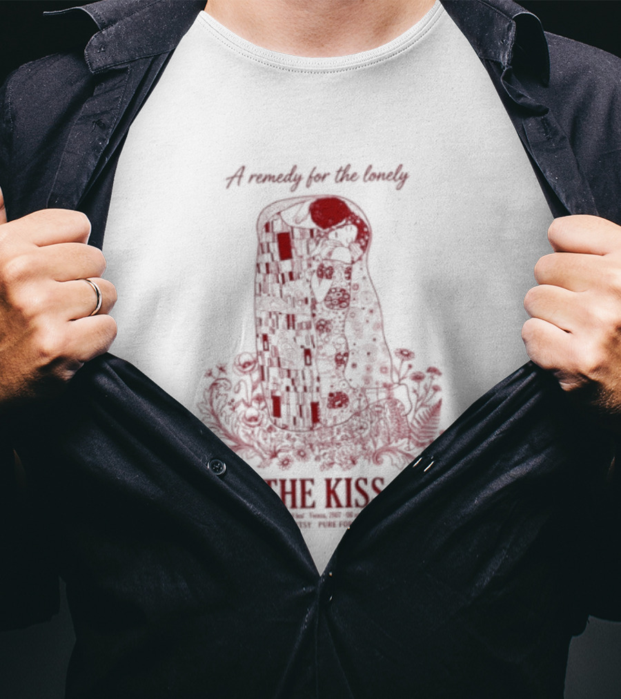 A Remedy For The Lonely The Kiss Embrace With Floral T-Shirt