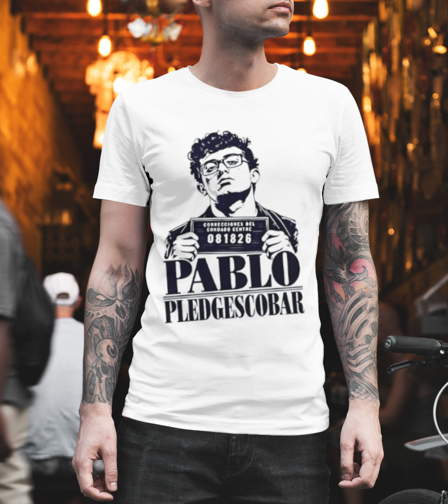 Agostino Abbatiello Pablo Pledgescobar Shot 081326 White Out T-Shirt