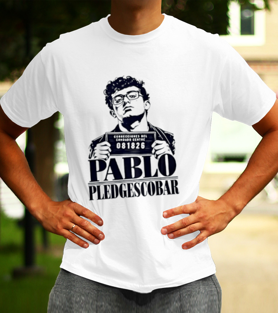 Agostino Abbatiello Pablo Pledgescobar Shot 081326 White Out T-Shirt