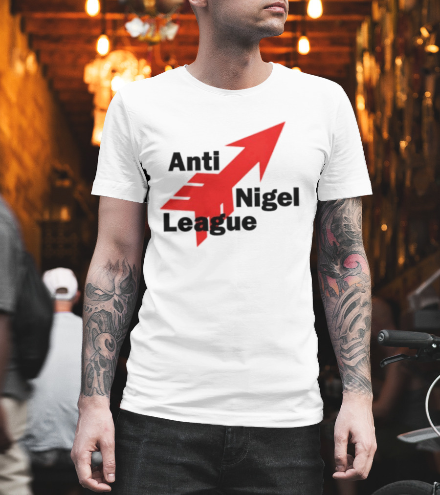 Anti Nigel League Arrow Text Gildan T-Shirt