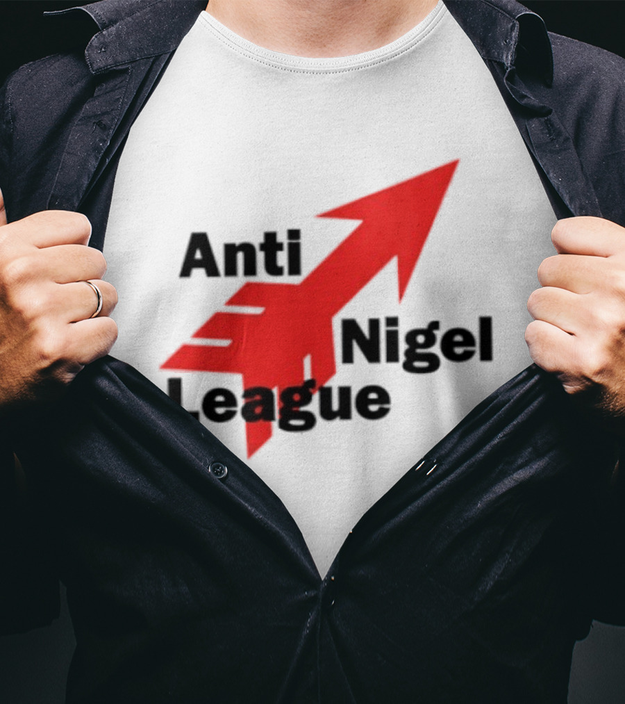 Anti Nigel League Arrow Text Gildan T-Shirt