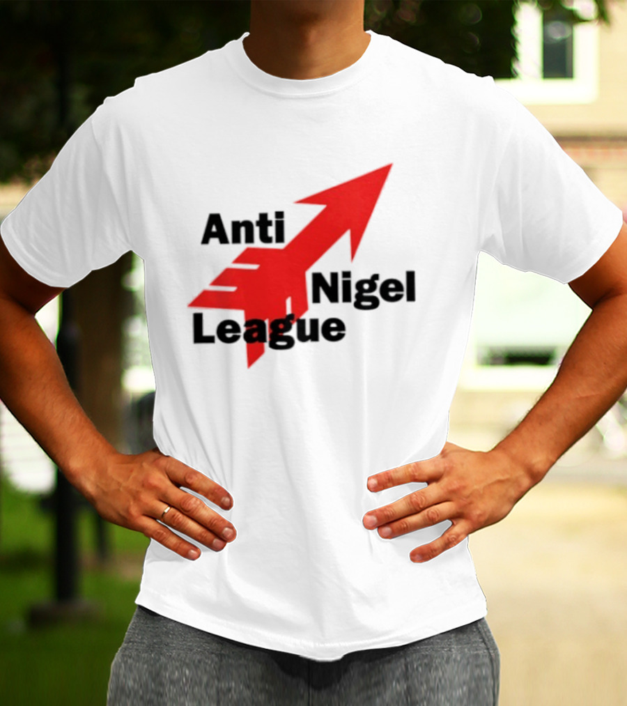Anti Nigel League Arrow Text Gildan T-Shirt