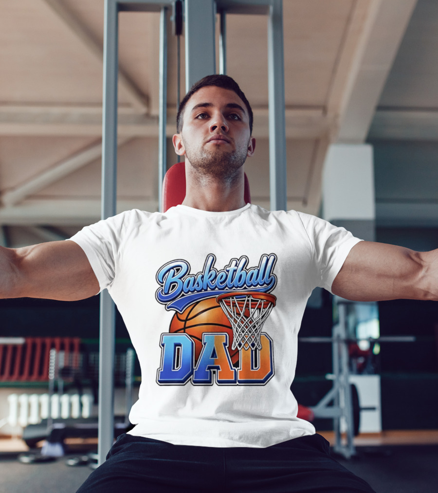 Basketball Dad Father Hoops Sports Fan Basketball Gift Dad T-Shirt