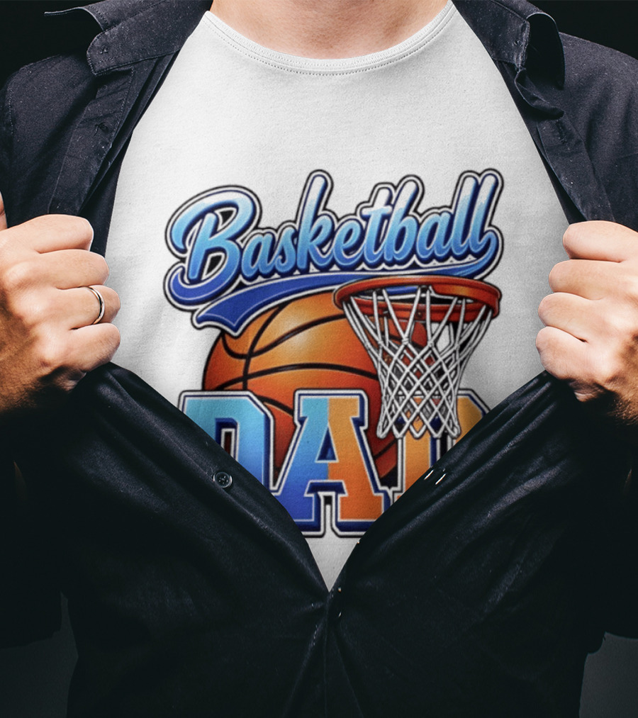 Basketball Dad Father Hoops Sports Fan Basketball Gift Dad T-Shirt