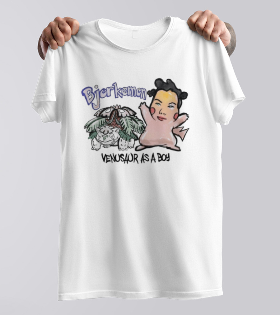 Bjorkemon Venusaur As A Boy Bootleg Bjork Pokemon T-Shirt