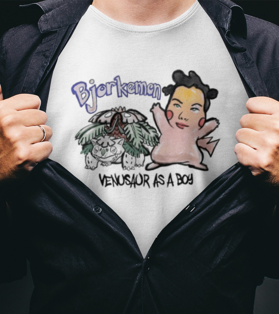Bjorkemon Venusaur As A Boy Bootleg Bjork Pokemon T-Shirt