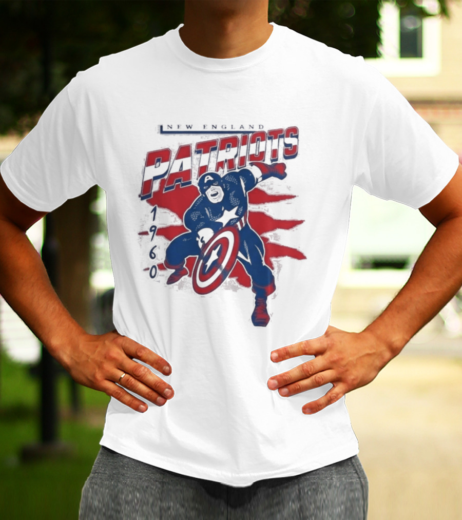 New England Patriots Captain America 2026 T-Shirt