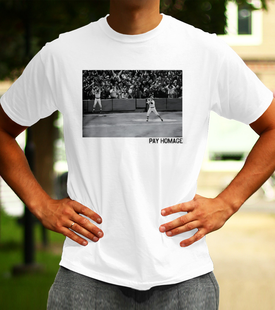 Carlton Fisk Boston Red Sox Baseball Pay Homage Moment Iconic Celebration T-Shirt