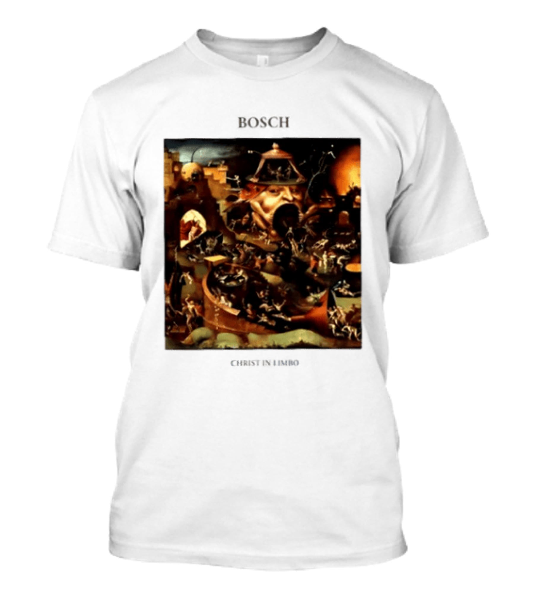 Hieronymus Bosch Christ In Limbo Medieval Painting Print T-Shirt