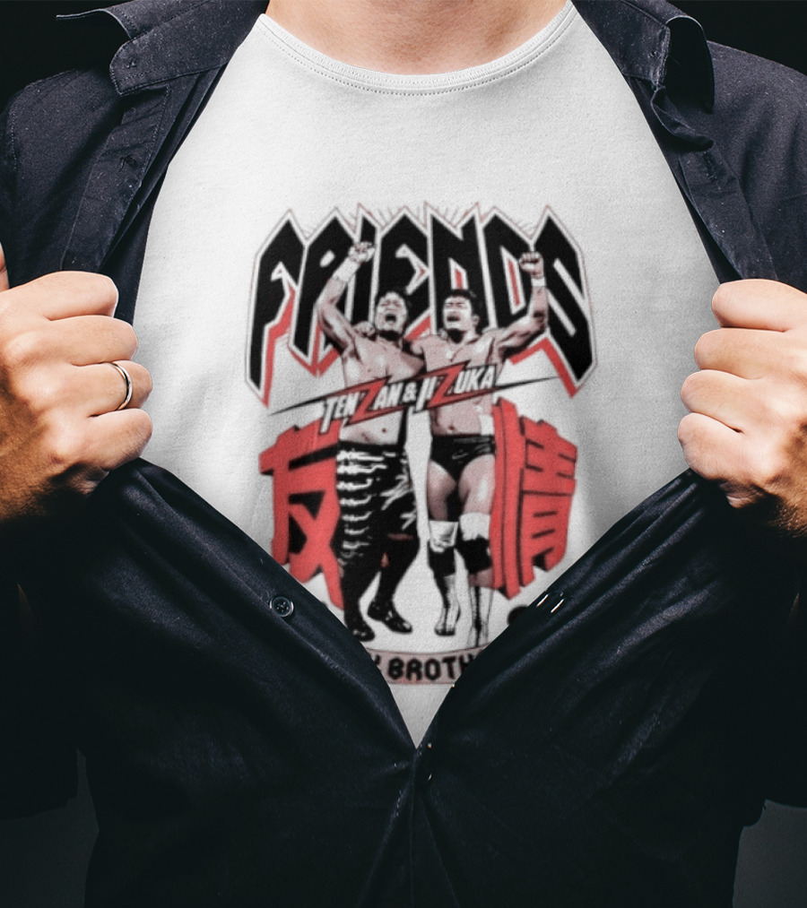 Hiroyoshi Tenzan Takashi Iizuka Friendship Tag Hey Brother Friends Kanji T-Shirt