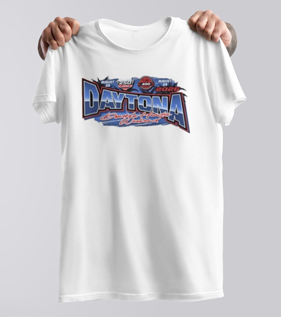 August 28 29 2026 Daytona Double Header Weekend Winn Dixie 250 And Coke 400 Racing Event T-Shirt