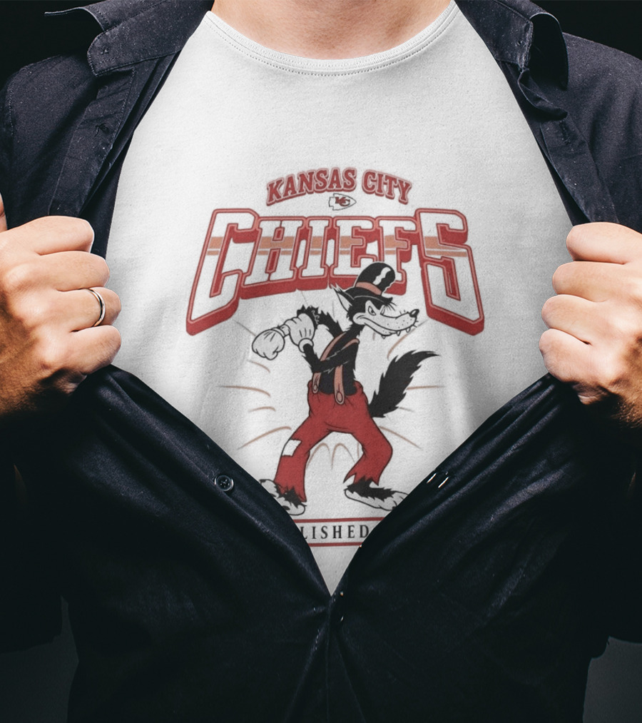 Kansas City Chiefs Big Bad Wolf Established 1960 T-Shirt