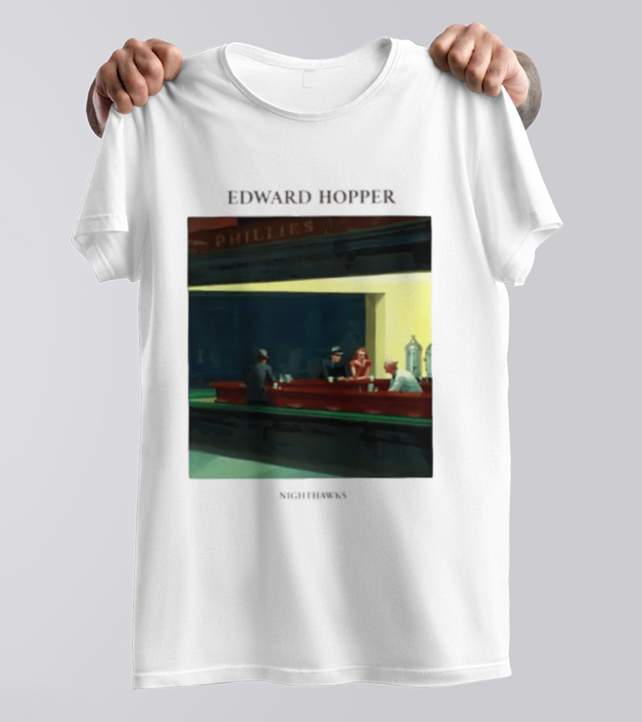 Edward Hopper Nighthawks Phillies Painting T-Shirt