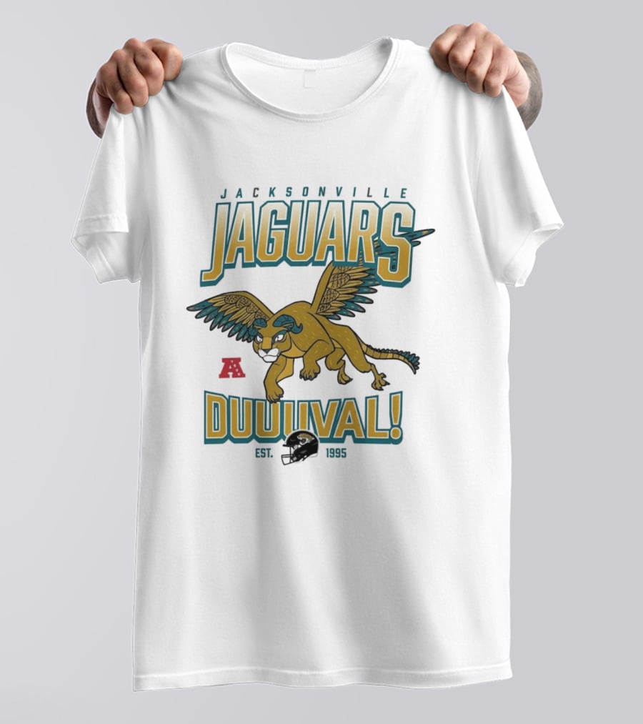 Jacksonville Jaguars Duval Flying Creature Est 1995 T-Shirt