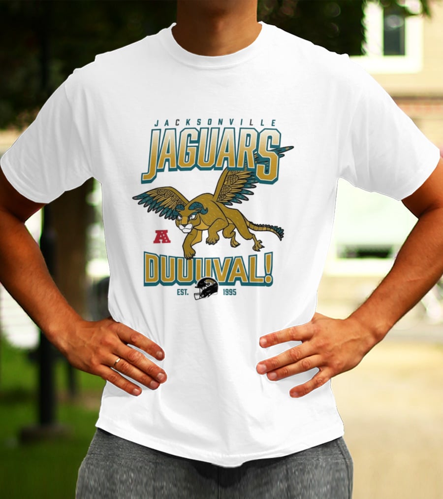 Jacksonville Jaguars Duval Flying Creature Est 1995 T-Shirt