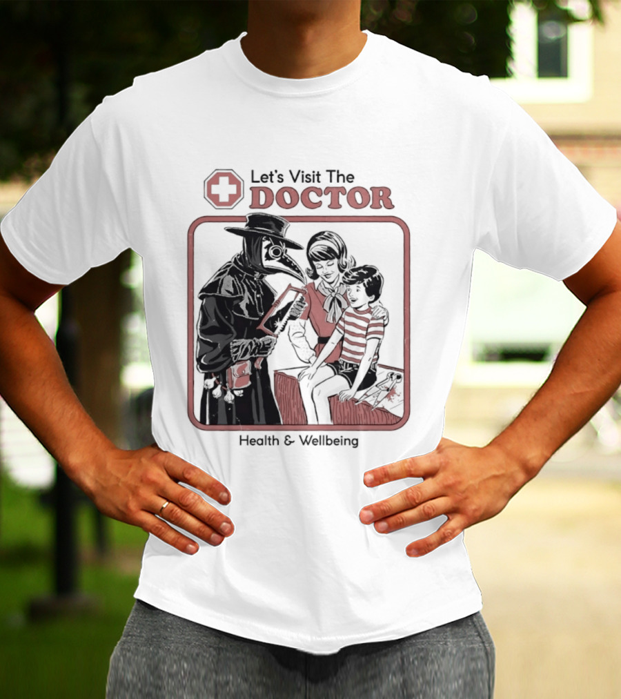 Let's Visit The Doctor Health And Wellbeing Vintage Medical Scene T-Shirt