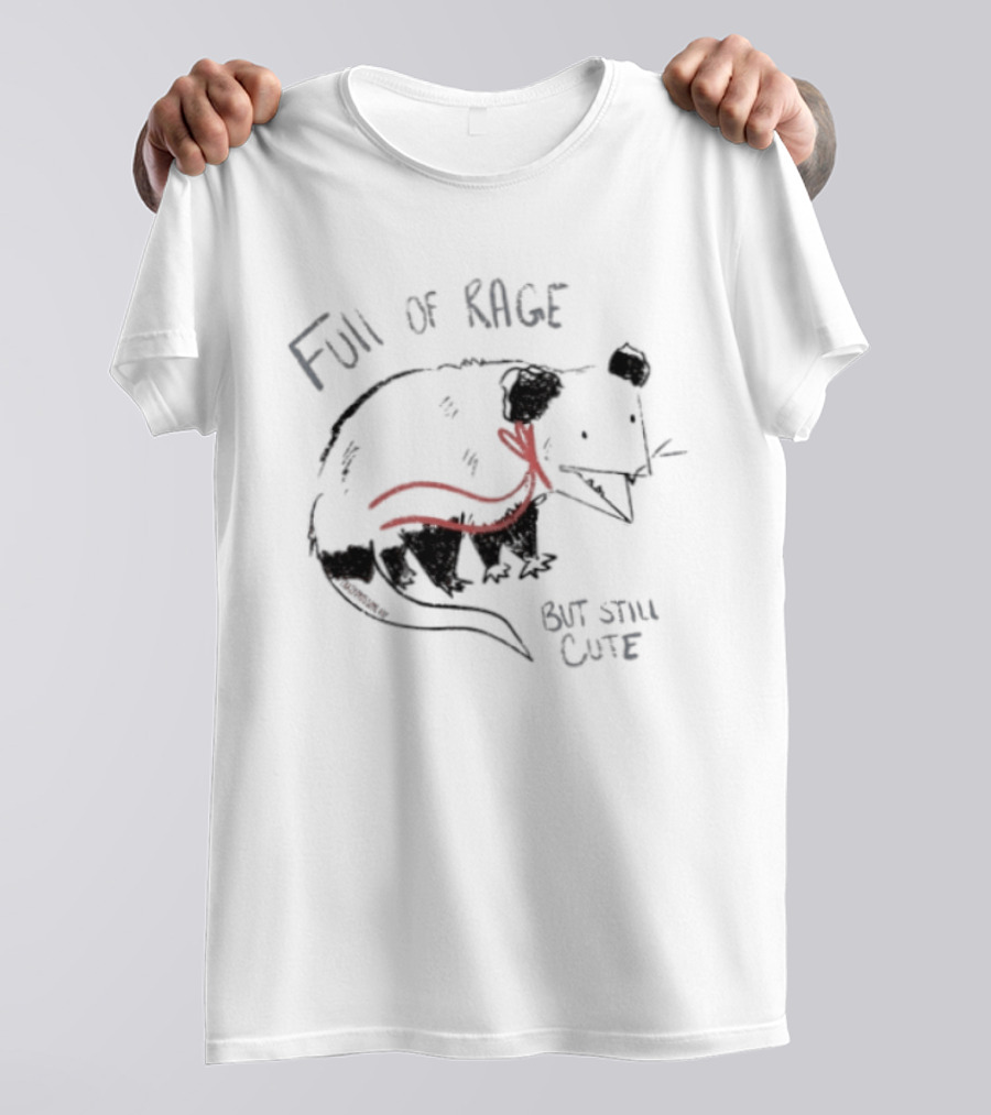Full Of Rage But Still Cute Opossum With Red Scarf T-Shirt