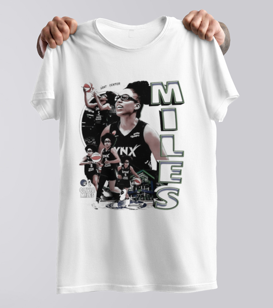 WNBA Olivia Miles Minnesota Lynx 2026 Basketball Collage T-Shirt